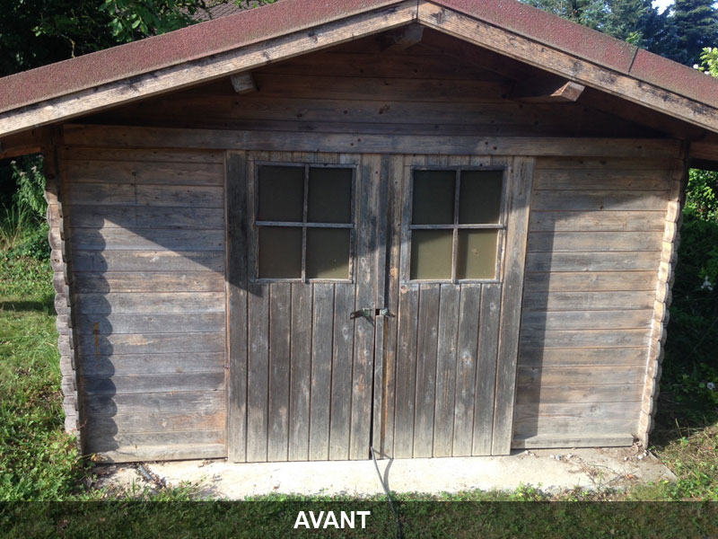 Rénovation d'une cabane de jardin en bois aux Avenières (38)